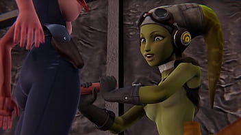 Star wars futanari handjob and sex 3d animation