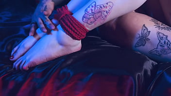 Playful rotten venus tickles perfect feet of bound bia