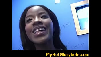 Amazing cock sucking through a gloryhole 14