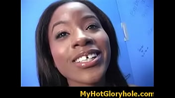 Amazing cock sucking through a gloryhole 14