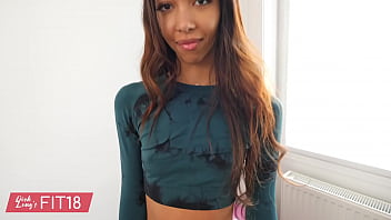Tall and skinny light skin black fashion model lia lin fucked in yoga pants at the gym Tall and skinny light skin black fashion model lia lin fucked in yoga pants at the gym