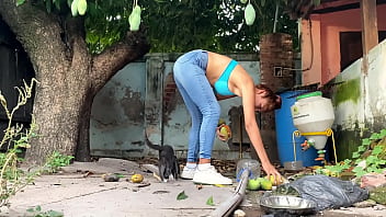 Fund this girl looking for mangos in the woods