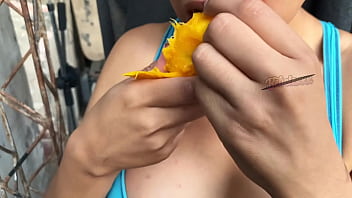 Fund this girl looking for mangos in the woods