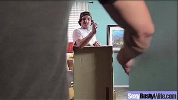 Sexy wife with big melon tits enjoy sex on tape video 07