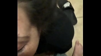 Throating smaller brown cock