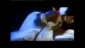 Beautiful girl lift and carry a man first night in the bed room