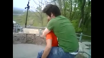 Maria giving ubaldo piggy back ride