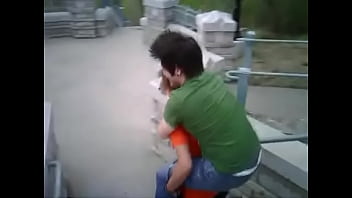 Maria giving ubaldo piggy back ride