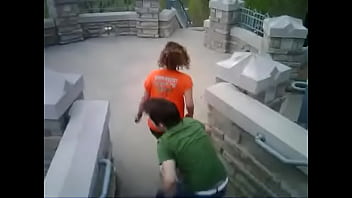 Maria giving ubaldo piggy back ride