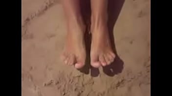 Foot fetish in the sand