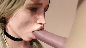 Big white dick blowjob blond girl
