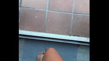Peeing in my backyard in pov