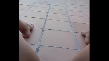 Peeing in my backyard in pov