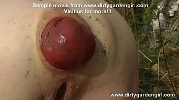 Dirtygardengirl fucking huge dildo in public and prolapse Dirtygardengirl fucking huge dildo in public and prolapse