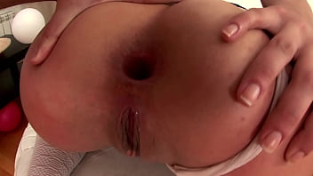 Jasmine has her ass and pussy spread open by her stud so you can see it