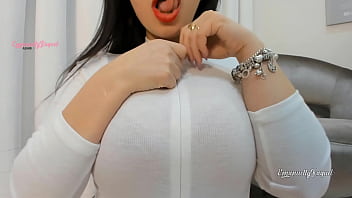 Hot big tits brunette cum shower on her tits and lips so much cum for this girl Hot big tits brunette cum shower on her tits and lips so much cum for this girl