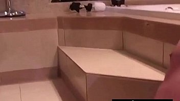 Man slave made to clean floor