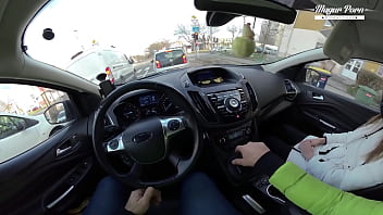 Lili charmelle a car stop for fuck and creampie