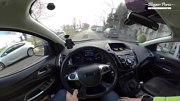 Lili charmelle a car stop for fuck and creampie