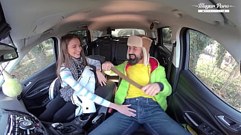 Lili charmelle a car stop for fuck and creampie