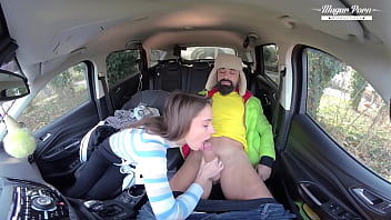 Lili charmelle a car stop for fuck and creampie