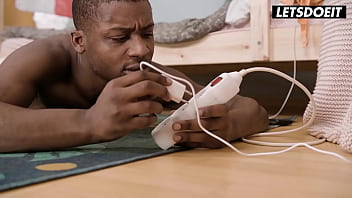 Horny backpacker fucked by bbc roommate in her ass