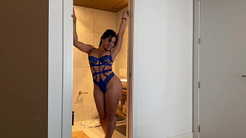 Big tits brunette fucks in sexy lingerie