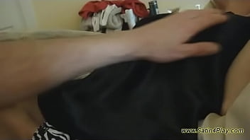 Black chemise with leopard panties