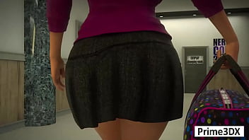 Big booty big cock futa cum play animation by prime3dx