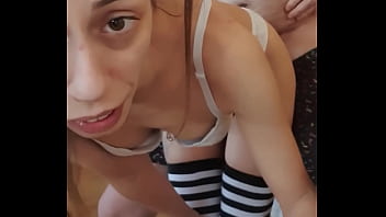 Sock poppin’ candie cross prepped in white i fucked her hard before that deep throat bts