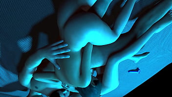 Cuddling blowjob threesome