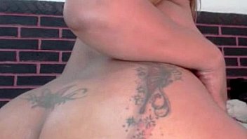 Huge ass latina dildoing her asshole