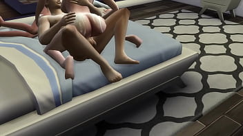 Hidden blowjob ends in threesome