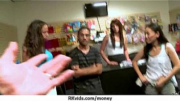 Tight teen fucks a man in front of the camera for cash 11