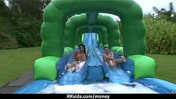 Tight teen fucks a man in front of the camera for cash 26