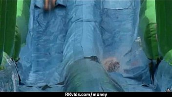 Tight teen fucks a man in front of the camera for cash 26