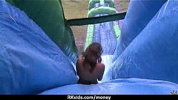 Tight teen fucks a man in front of the camera for cash 26