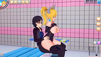 Curvy bowsette is eager to make him cum