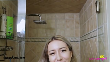 Classic blonde allure enjoyed a sensual bath