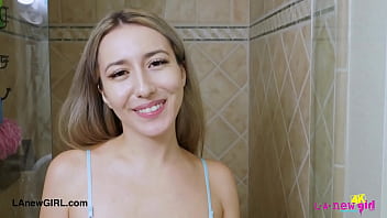 Classic blonde allure enjoyed a sensual bath