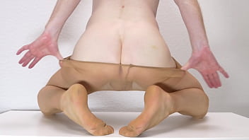 Posing And Stripping Off Tan Tights thumbnail