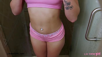 Blonde bombshell enjoys a sensual bath