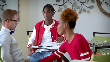 Spitroast notes exchange nerd gets his first pussy the jocks get their grades up