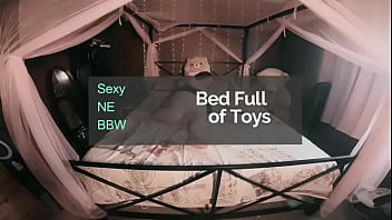 Bed full of toys