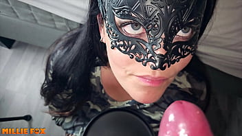 Amateur milf had to swallow three times because the load was so big millie fox