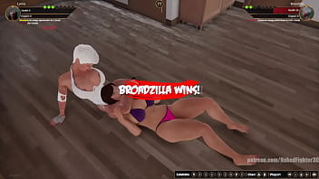 Lorna vs broadzilla nf3d lesbian no rules combat