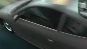 Anime girl when crossing a road