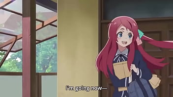 Anime girl when crossing a road