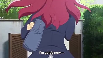 Anime girl when crossing a road