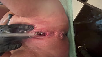 Pee very strong stream from my pierced pussy and my hands in latex glove Pee very strong stream from my pierced pussy and my hands in latex glove